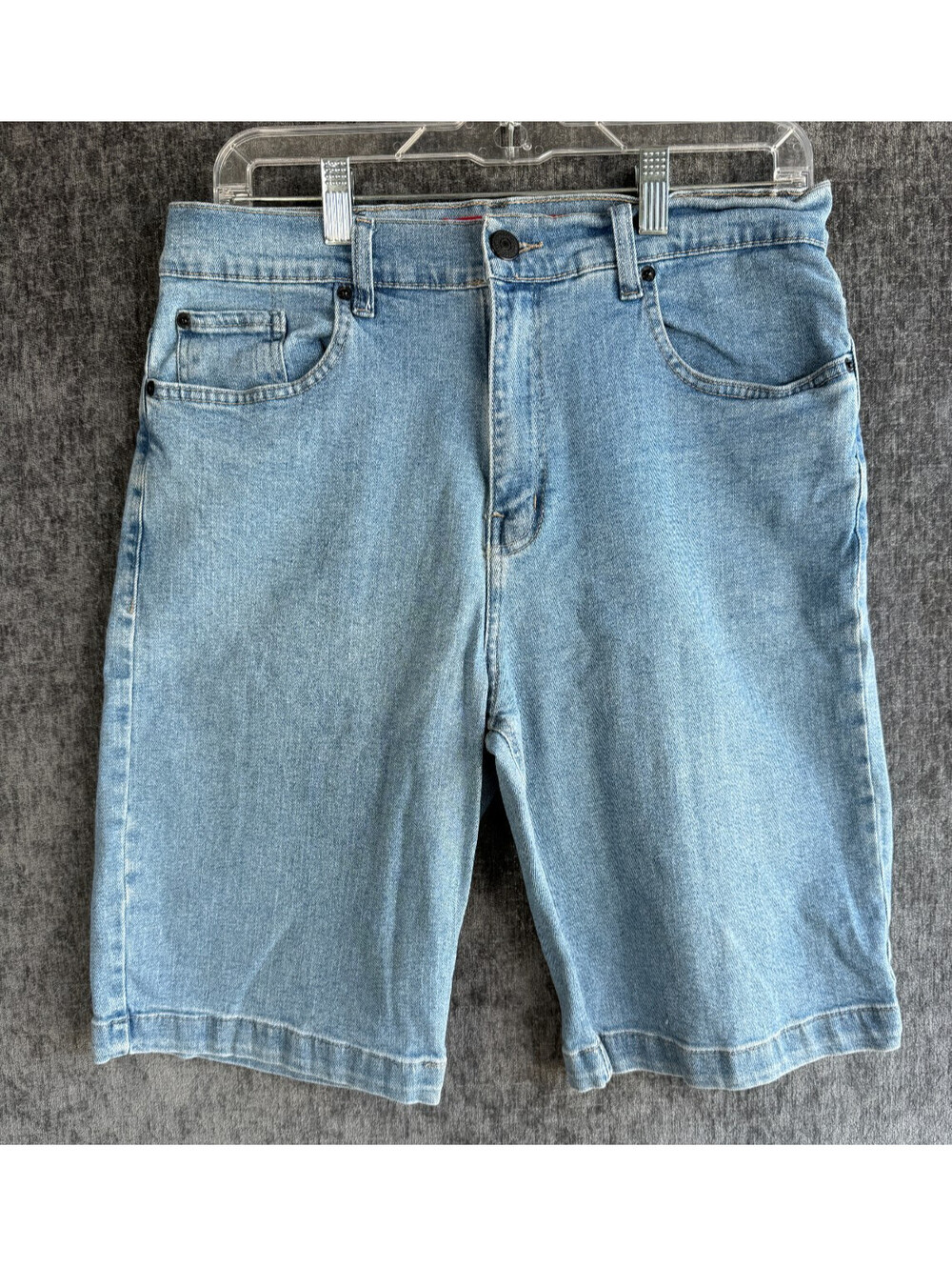 DC Shoes Boys Blue Denim Shorts Sz 18 20 Relaxed Skateboarding Jorts 15.5" Waist